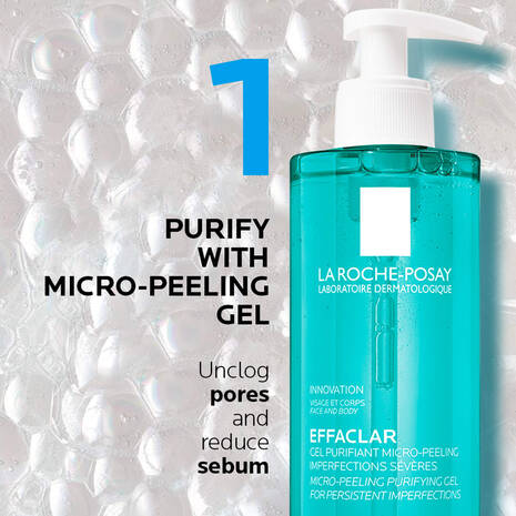 La Roche-Posay Effaclar Micro-Peeling Purifying Gel Cleanser 400 ML - Image 2