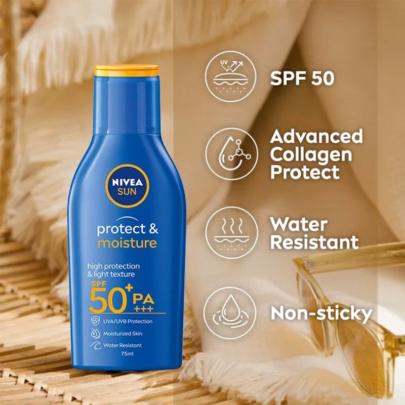 Nivea Sun Protect & Moisture Suncream Lotion SPF 50+ 75 ML - Image 7
