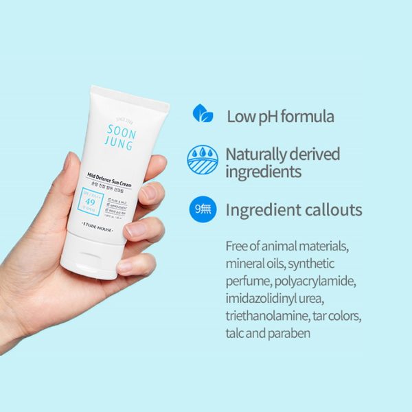 Etude House - Soon Jung Mild Defence Sun Cream 50ml - Image 3