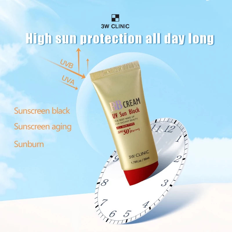 3W CLINIC BB Cream UV Sun Block 50ml - Image 2